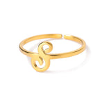 Load image into Gallery viewer, Dainty Adjustable Classy Letter Initial Rings
