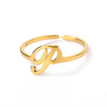 Load image into Gallery viewer, Dainty Adjustable Classy Letter Initial Rings
