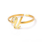Load image into Gallery viewer, Dainty Adjustable Classy Letter Initial Rings
