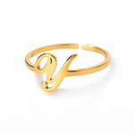 Load image into Gallery viewer, Dainty Adjustable Classy Letter Initial Rings
