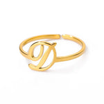 Load image into Gallery viewer, Dainty Adjustable Classy Letter Initial Rings
