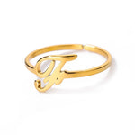 Load image into Gallery viewer, Dainty Adjustable Classy Letter Initial Rings
