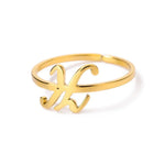 Load image into Gallery viewer, Dainty Adjustable Classy Letter Initial Rings
