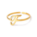 Load image into Gallery viewer, Dainty Adjustable Classy Letter Initial Rings
