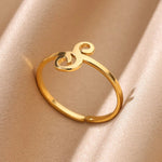 Load image into Gallery viewer, Dainty Adjustable Classy Letter Initial Rings
