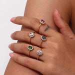 Load image into Gallery viewer, Dainty Adjustable Oval Diamond Rings
