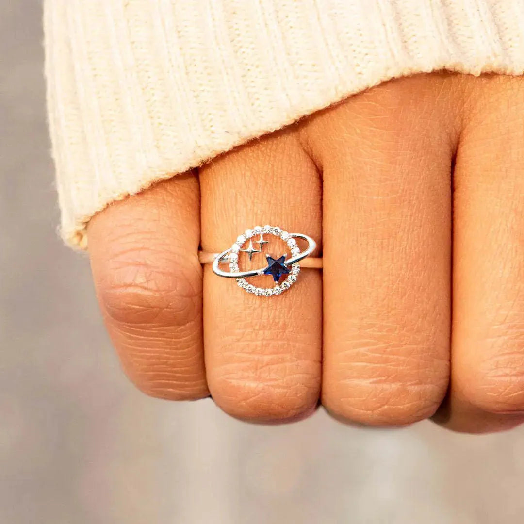 Dainty astrology star ring 362528