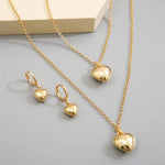 Load image into Gallery viewer, Dainty Balloon Heart Necklace, Bracelet, and Earring Set
