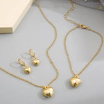 Load image into Gallery viewer, Dainty Balloon Heart Necklace, Bracelet, and Earring Set

