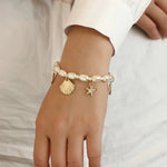 Load image into Gallery viewer, Dainty Beach Adventure Pearl Bracelet
