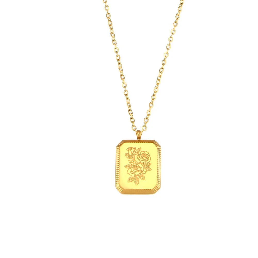 Dainty Birth Month Flower Necklace