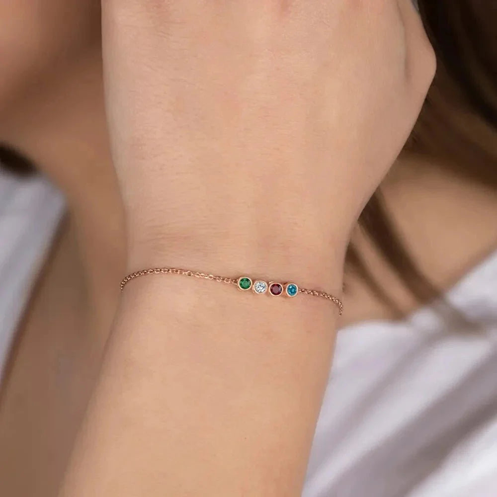 Dainty Birthstones Chain Bracelet