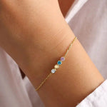 Load image into Gallery viewer, Dainty Birthstones Chain Bracelet
