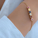 Load image into Gallery viewer, Dainty Birthstones Chain Bracelet
