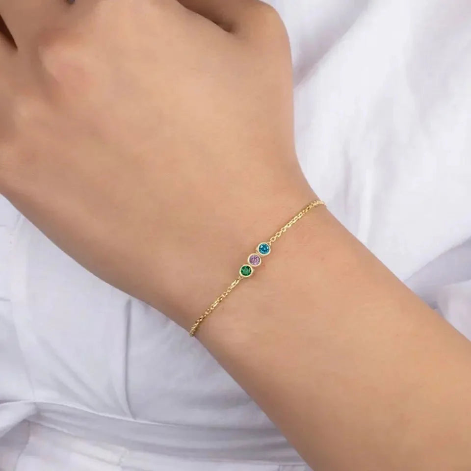 Dainty Birthstones Chain Bracelet