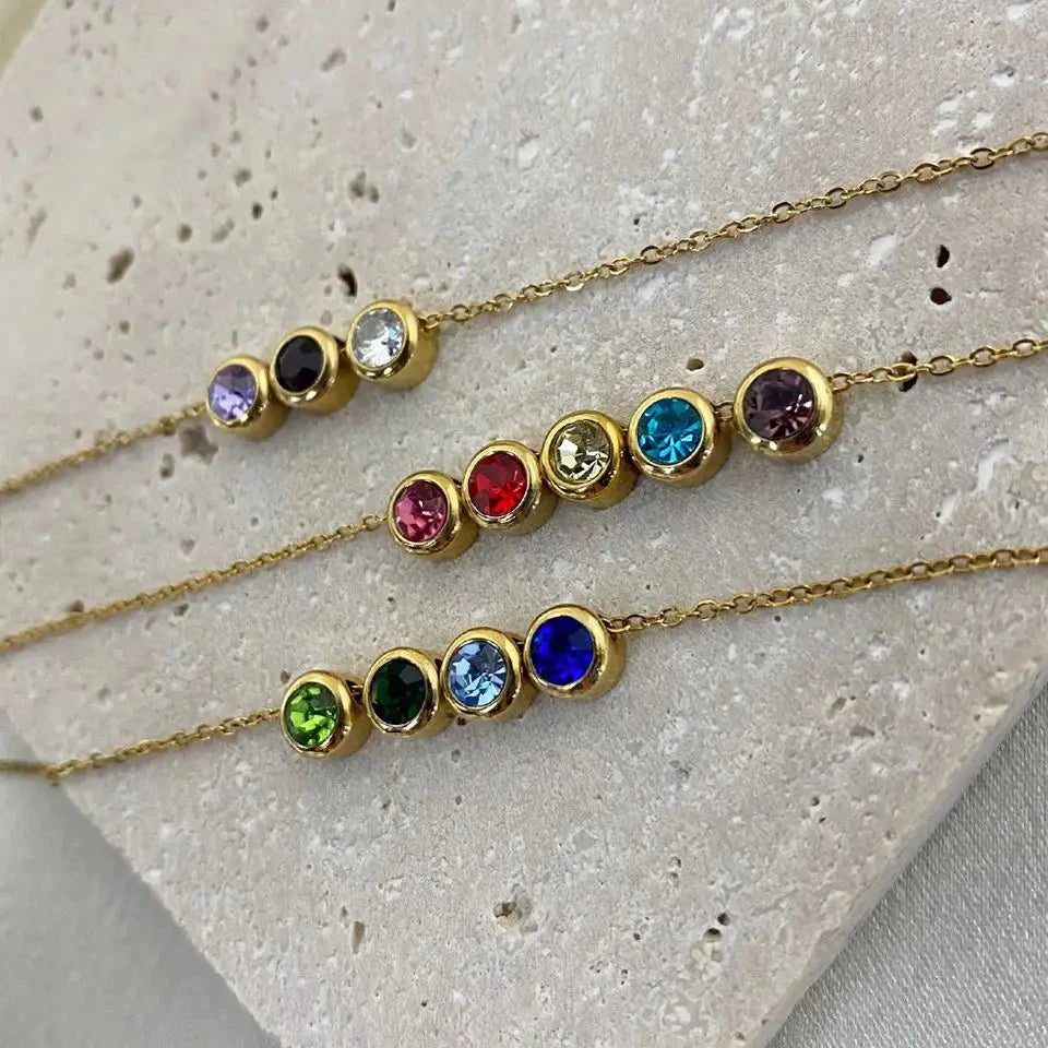 Dainty Birthstones Chain Bracelet