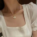 Load image into Gallery viewer, Dainty Blanc Camellia Floral Necklace, Earrings, Ring Jewelry
