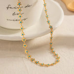 Load image into Gallery viewer, Dainty Blue Floral Necklace
