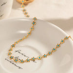 Load image into Gallery viewer, Dainty Blue Floral Necklace
