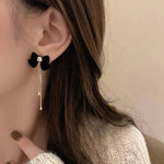 Load image into Gallery viewer, Dainty Bow Gold Dangle Earrings
