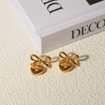 Load image into Gallery viewer, Dainty Bow Heart Earrings
