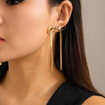 Load image into Gallery viewer, Dainty Bow Tassel Earrings
