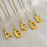 Load image into Gallery viewer, Bubble Letter Initial Necklace
