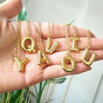 Load image into Gallery viewer, Bubble Letter Initial Necklace

