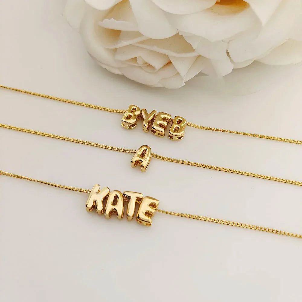 Personalized Bubble Name Necklace