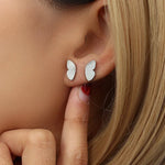Load image into Gallery viewer, Dainty Butterfly Wings Stud Earrings
