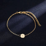 Load image into Gallery viewer, Dainty Chain Letter Initial Charm Bracelet
