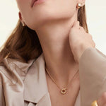 Load image into Gallery viewer, Dainty Circular Layered Love Necklace
