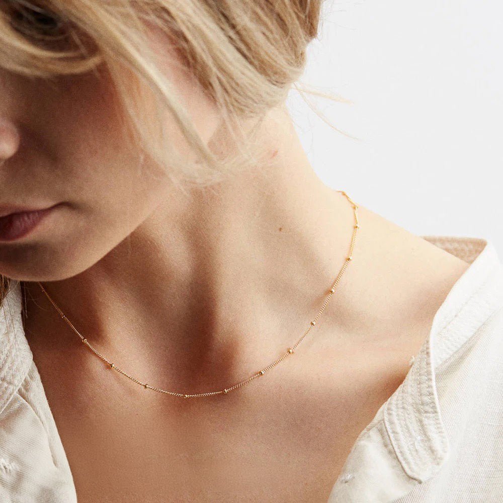 Dainty classic satellite chain necklace