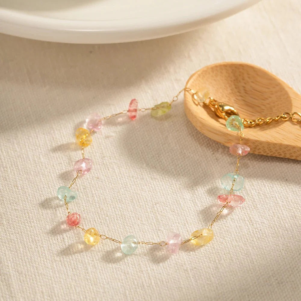 Dainty Crystal Bracelet and Necklace Set