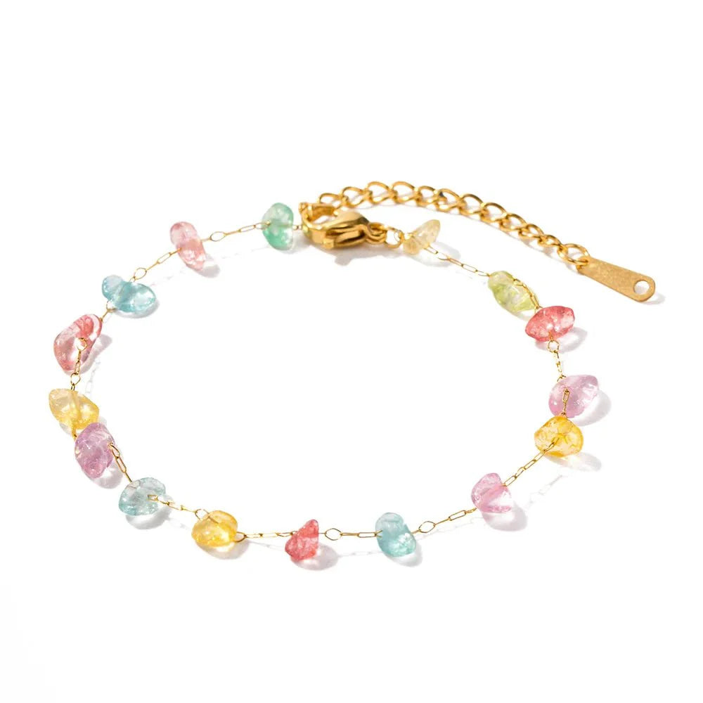 Dainty Crystal Bracelet and Necklace Set