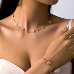 Load image into Gallery viewer, Dainty Daisy Necklace &amp; Bracelets
