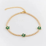 Load image into Gallery viewer, Dainty Diamond Floral Bracelets and Earrings
