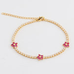 Load image into Gallery viewer, Dainty Diamond Floral Bracelets and Earrings

