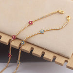 Load image into Gallery viewer, Dainty Diamond Floral Bracelets and Earrings

