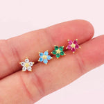 Load image into Gallery viewer, Dainty Diamond Floral Bracelets and Earrings
