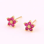 Load image into Gallery viewer, Dainty Diamond Floral Bracelets and Earrings
