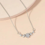 Load image into Gallery viewer, Dainty Diamond Floral Petals Necklace
