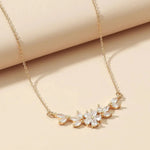 Load image into Gallery viewer, Dainty Diamond Floral Petals Necklace
