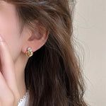 Load image into Gallery viewer, Dainty Diamond Heart Stud Earrings
