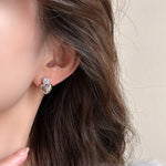 Load image into Gallery viewer, Dainty Diamond Heart Stud Earrings
