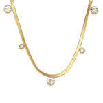 Load image into Gallery viewer, Dainty Diamond Herringbone Choker Necklace
