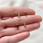 Load image into Gallery viewer, Dainty Diamond Letter Initial &amp; Birthstone Paperclip Chain Necklace
