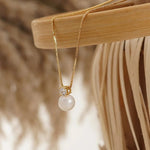 Load image into Gallery viewer, Dainty Diamond Pearl Necklace

