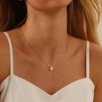 Load image into Gallery viewer, Dainty Diamond Pearl Necklace
