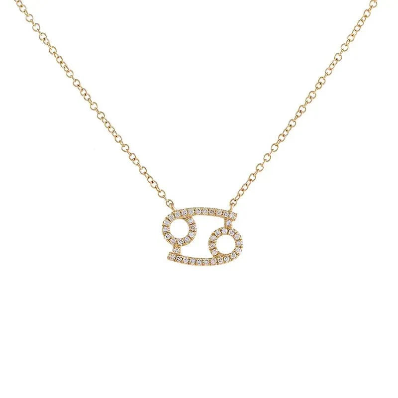 Dainty Diamond Zodiac Sign Necklace
